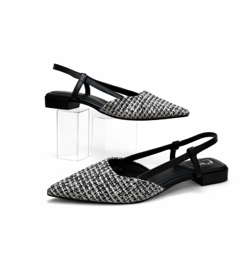 MANOLETINA TWEED BICOLOR DESTALONADA