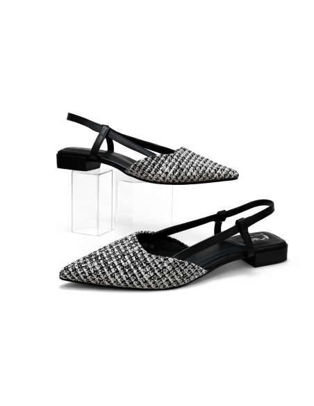 MANOLETINA TWEED BICOLOR DESTALONADA